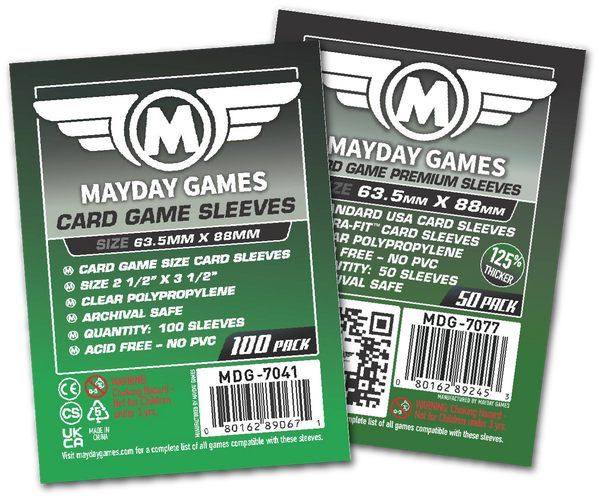 Card Game Card Sleeves (63.5x88mm) Mayday Games EU Card Game Card Sleeves (63.5x88mm) Mayday Games EU