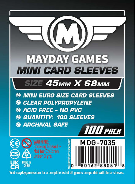 Mini Euro Card Sleeves (45x68mm) – Mayday Games EU