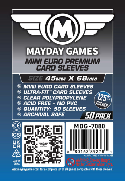 Mini Euro Card Sleeves (45x68mm) – Mayday Games EU