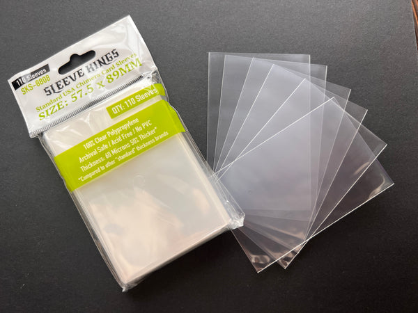 Sleeve Kings : Standard Card Game Card Sleeves (63.5x88mm) 110 Pack 56x87mm Card Sleeves Sleeve Kings : Standard Card Game Card Sleeves (63.5x88mm) 110 Pack 56x87mm Card Sleeves