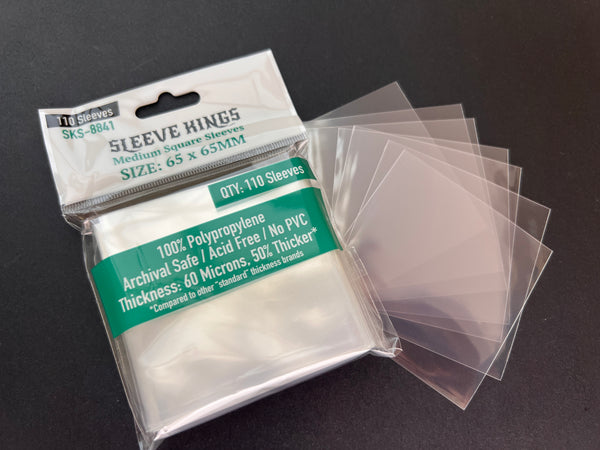 Sleeve Kings : Standard Card Game Card Sleeves (63.5x88mm) 110 Pack 56x87mm Card  Sleeves