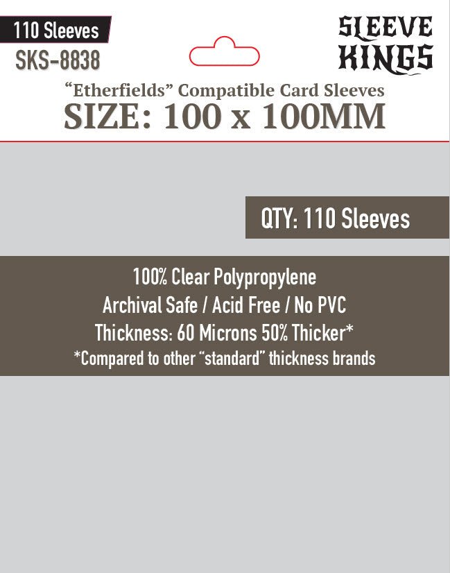 "Etherfields Compatible" Sleeves (100 X 100 MM) - 110 Pack, SKS-8838