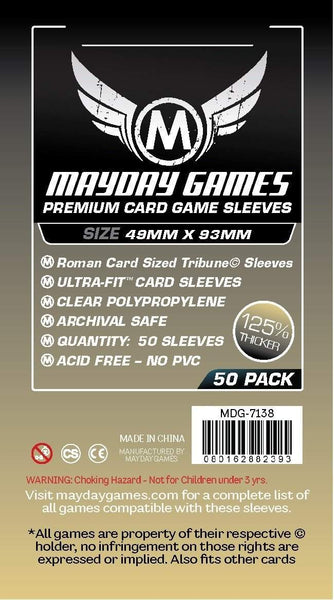 roman card sleeves Tribune Card Sleeves (49x93mm) – Mayday Games EU