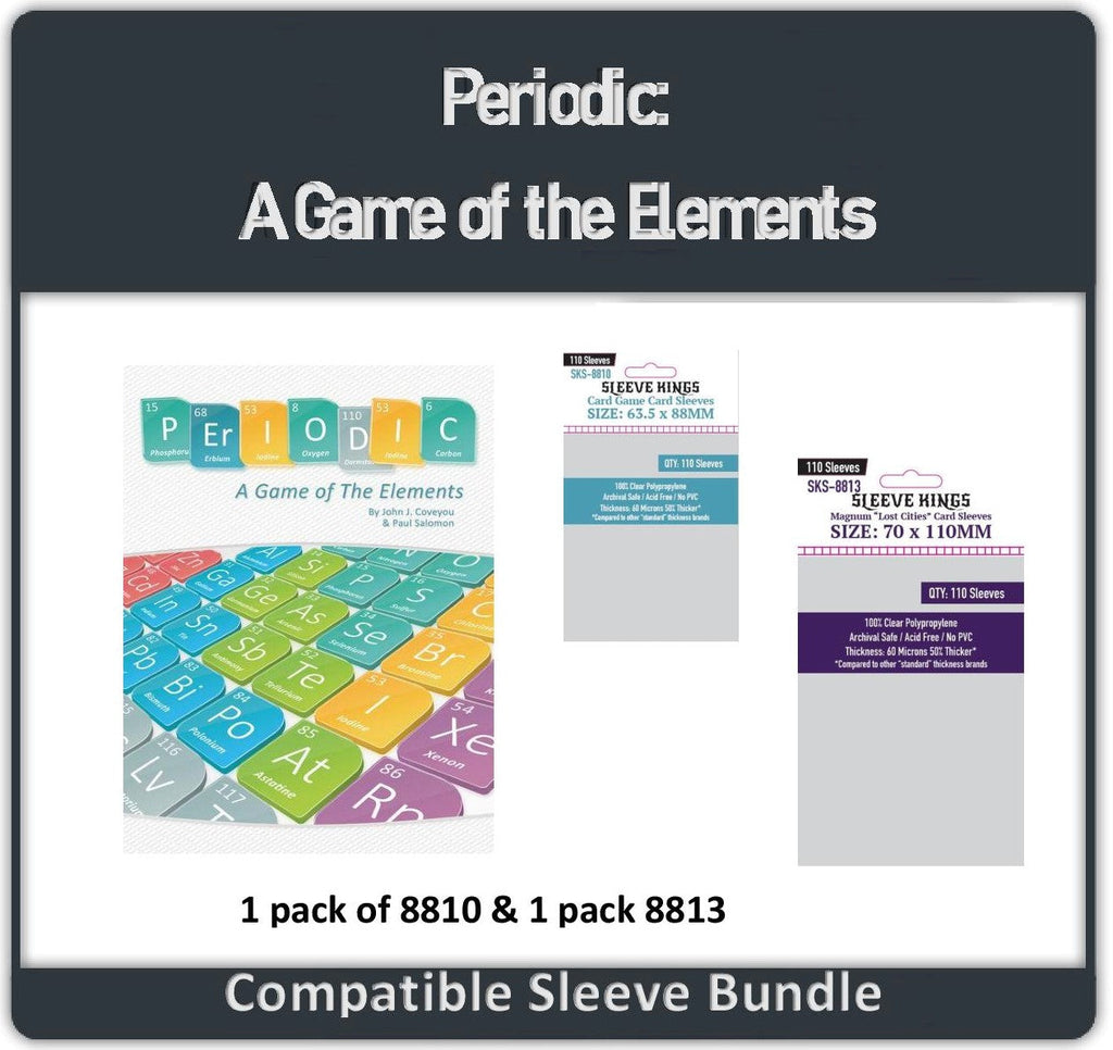 "Periodic: A Game Of The Elements" Compatible Sleeve Bundle (8810 X 1 + 8813 x 1) 