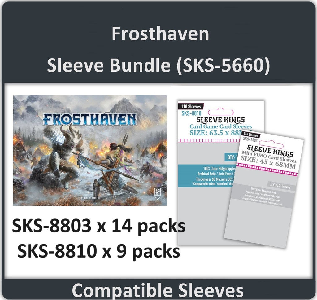 "Frosthaven" Compatible Board Game Card Sleeve Bundle (8803 X 14 + 8810 X 9)