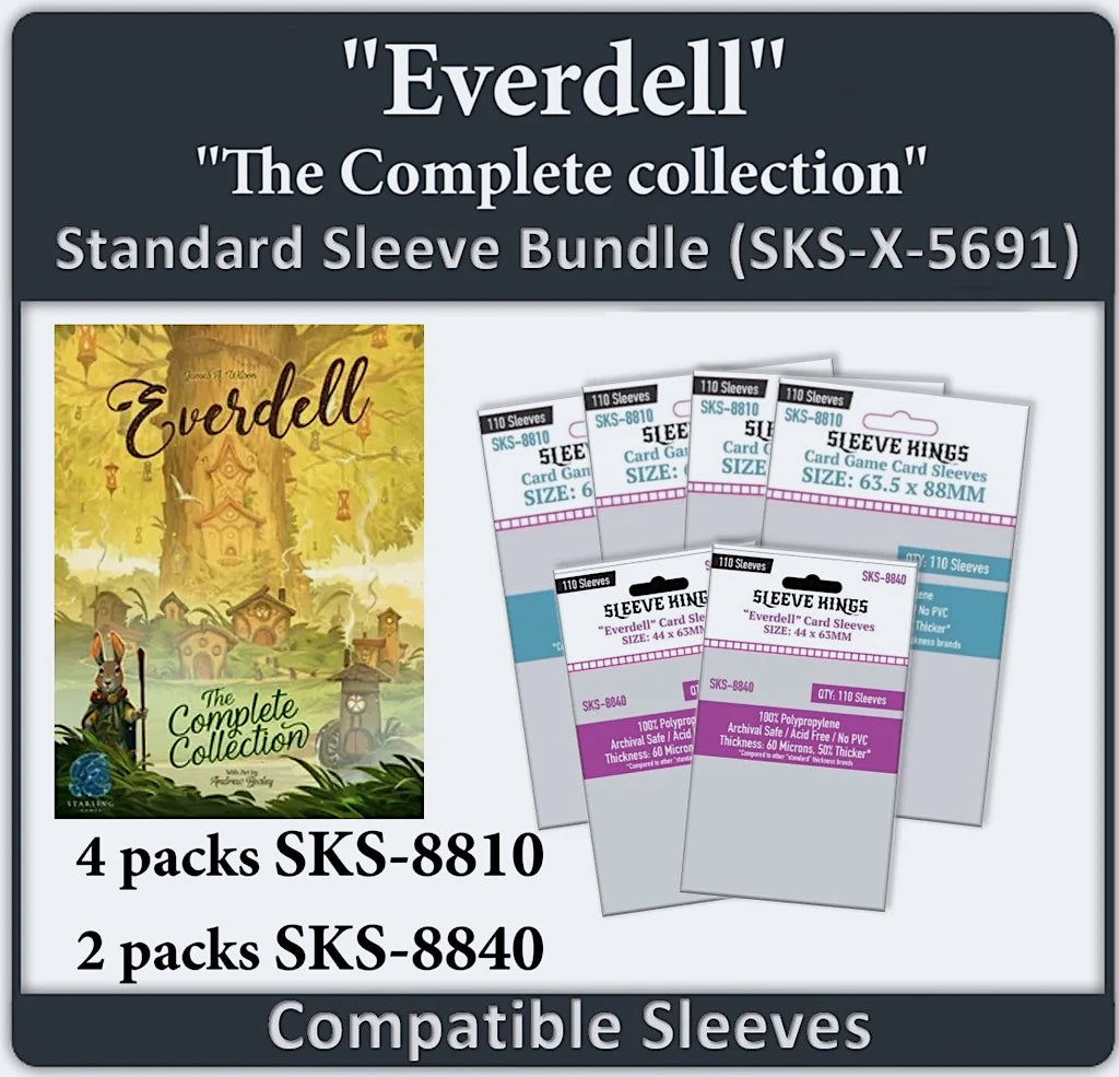 "Everdell The Complete Collection" Compatible Sleeve Bundle (8810 X 4 + 8840 X 2)