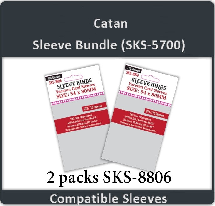 "Settlers of Catan" Compatible Card Sleeve Bundle (SKS-8806 X 2) "Settlers of Catan" Compatible Card Sleeve Bundle (SKS-8806 X 2)