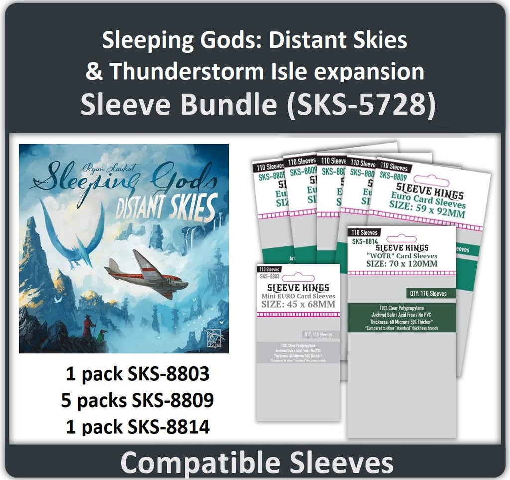 "Sleeping Gods: Distant Skies & Thunderstorm Isle" Expansion Compatible Sleeve Bundle (8803 X1 + 8809 X5 + 8814 X1)