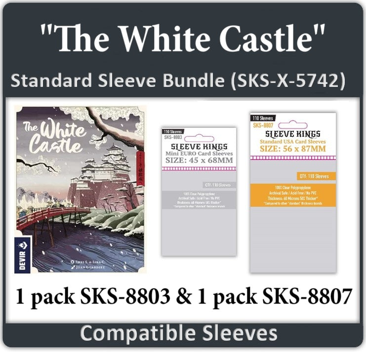 "The White Castle" Compatible Card Sleeve Bundle (8803 x 1 + 8807 x 1)