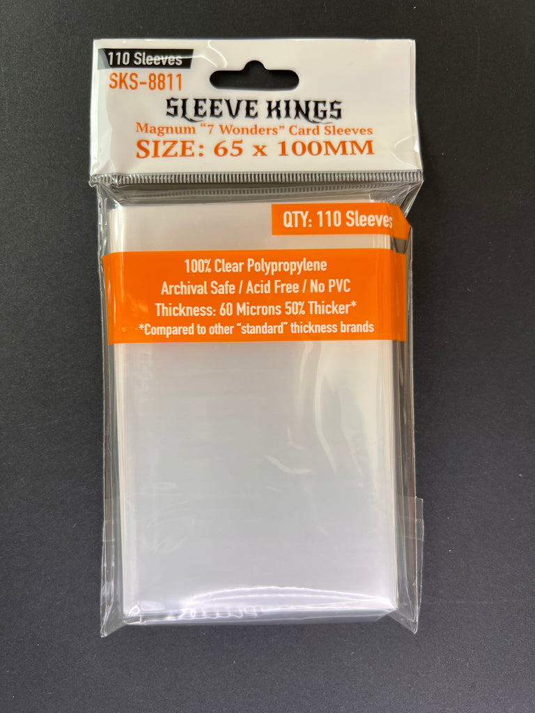 Sleeve Kings Standard American Card Sleeves 55 Pack, 57x89mm, Premium Clear Sleeve Kings Standard American Card Sleeves 55 Pack, 57x89mm, Premium Clear