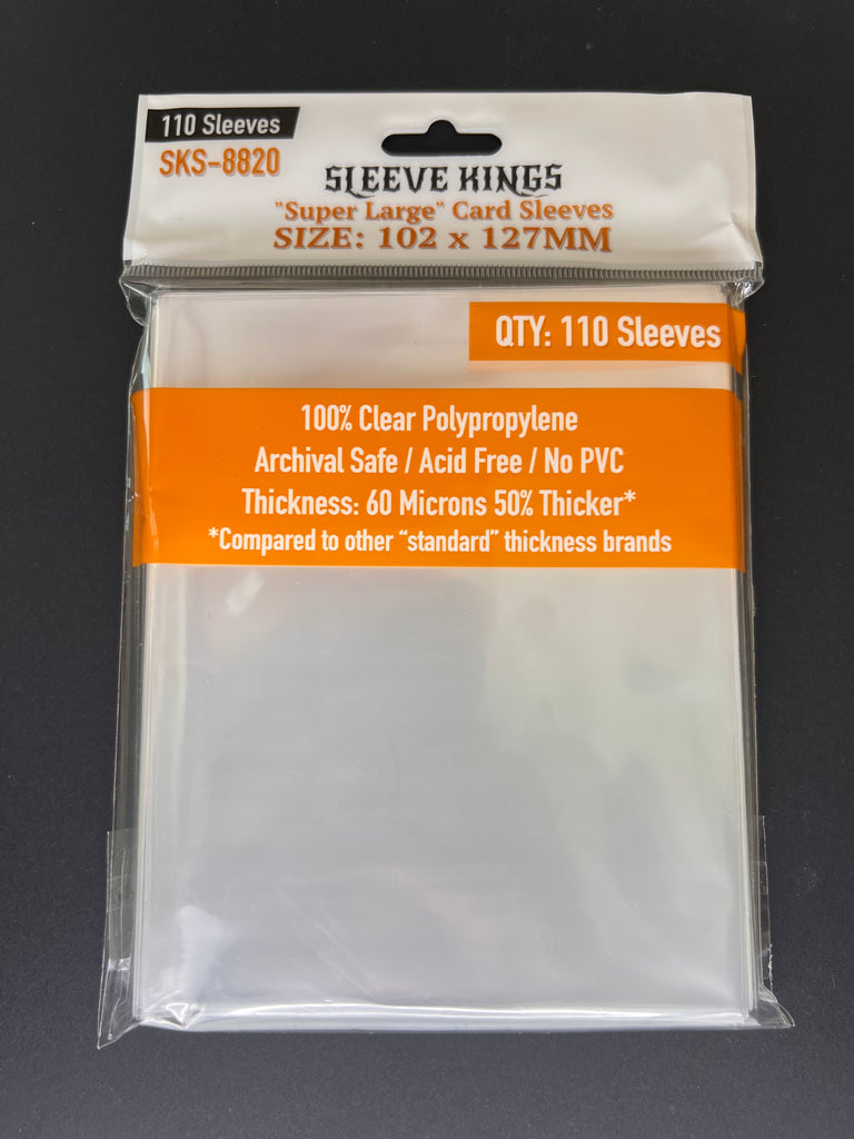 fury of dracula 4th edition card sleeves Sleeve Kings "Super Large" Sleeves (102x127mm) -110 Pack, -SKS-8820 – Mayday Games EU