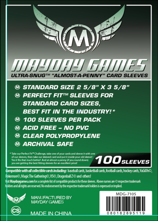 Almost-A-Penny" Card Sleeves (2 5/8 x 3 5/8in) - Mayday Games Mayday Games EU Almost-A-Penny" Card Sleeves (2 5/8 x 3 5/8in) - Mayday Games Mayday Games EU