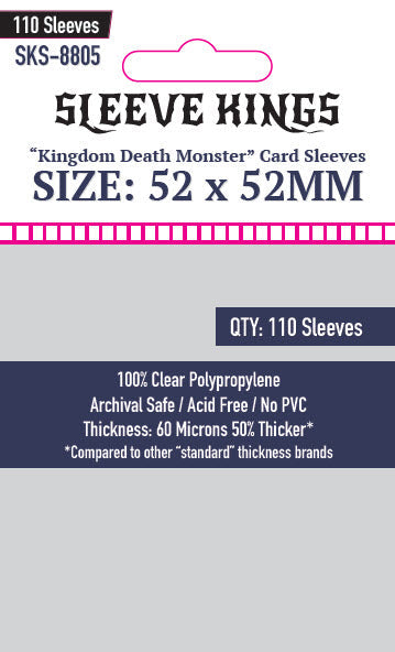 Sleeve Kings "Kingdom Death Monster" Card Sleves (52 X 52mm) -110 Pack, -SKS-8805