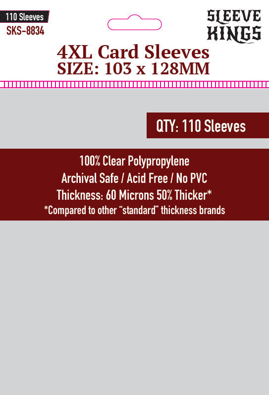 Sleeve Kings "4XL" Sleeves (103 x 128) - 110 Pack, SKS-8834