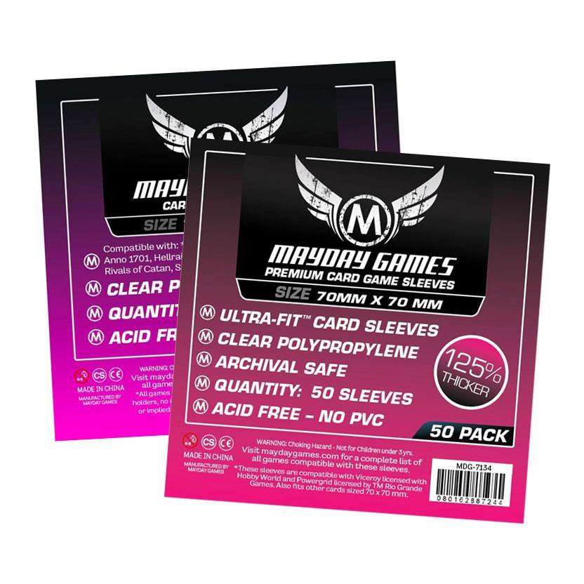 Square Card Sleeves - Small (70x70mm) Mayday Games EU Square Card Sleeves - Small (70x70mm) Mayday Games EU